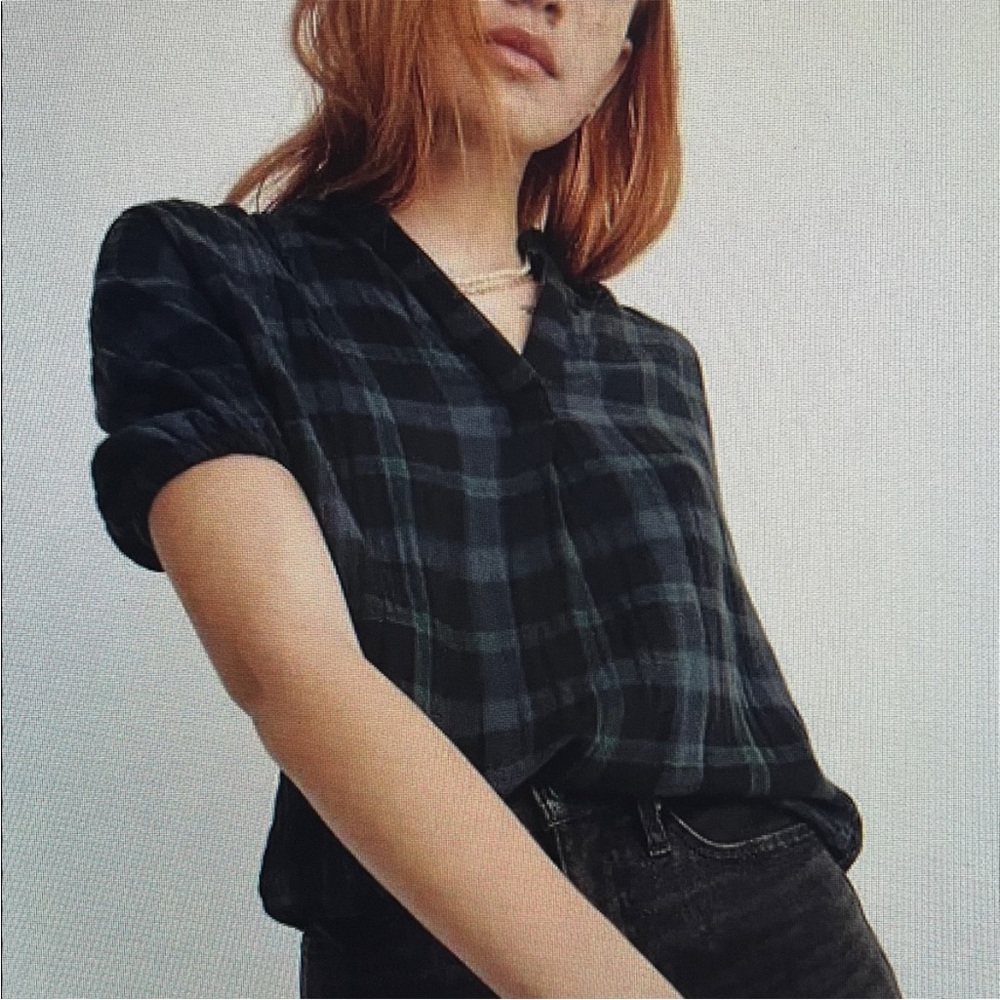 Madewell Lightspun Bubble Sleeve Blouse